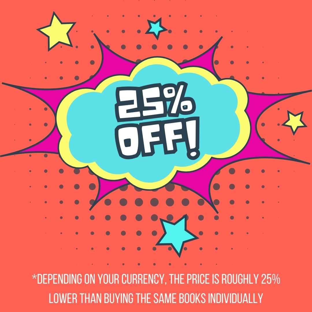 25% off! 
*depending on your currency, the price is roughly 25% lower than buying the same books individually