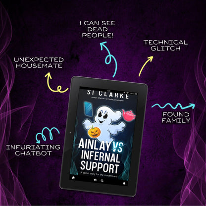 Ainlay vs Infernal Supprt by Si Clarke
I can see dead people!
Technical glitch
Unexpected housemate
Found family
Infuriating chatbot