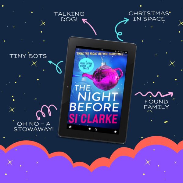 Talking dog! mistaken identity. Delicious donuts. Found family. Shapeshifters in space. Frozen Heck: A not-remotely-scary sci-fi horror novel. Si Clarke